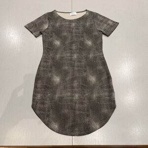 Gray Short Sleeve Dress